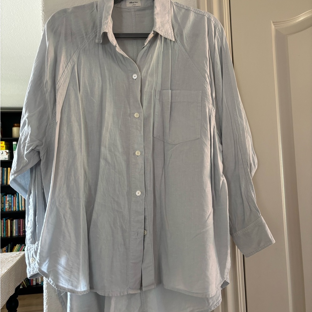 Wilfred Free boyfriend Linen Button Down